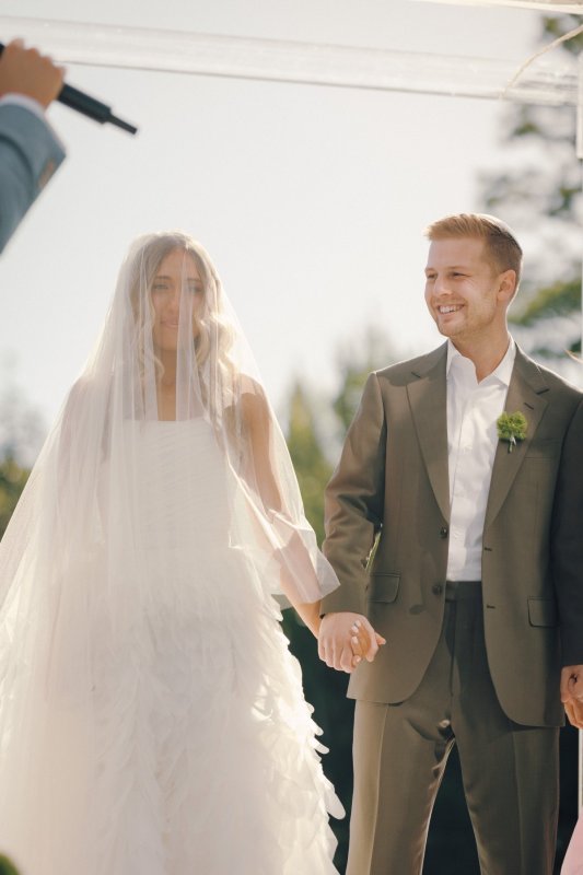 Real Bride wearing a romantic wedding dress by KWH Bridal, Karen Willis Holmes. Wedding Dresses Australia, Wedding dresses Sydney, Wedding Dresses Melbourne, Wedding dresses Brisbane