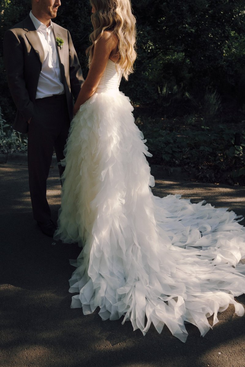 Real Bride wearing a romantic wedding dress by KWH Bridal, Karen Willis Holmes. Wedding Dresses Australia, Wedding dresses Sydney, Wedding Dresses Melbourne, Wedding dresses Brisbane