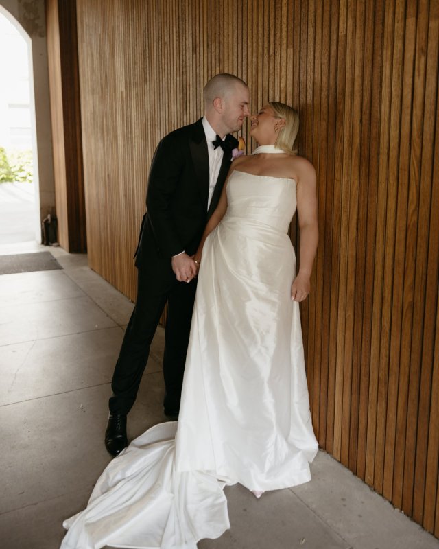Real Bride wearing a romantic wedding dress by KWH Bridal, Karen Willis Holmes. Wedding Dresses Australia, Wedding dresses Sydney, Wedding Dresses Melbourne, Wedding dresses Brisbane