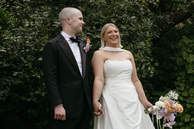 Real Bride wearing a romantic wedding dress by KWH Bridal, Karen Willis Holmes. Wedding Dresses Australia, Wedding dresses Sydney, Wedding Dresses Melbourne, Wedding dresses Brisbane