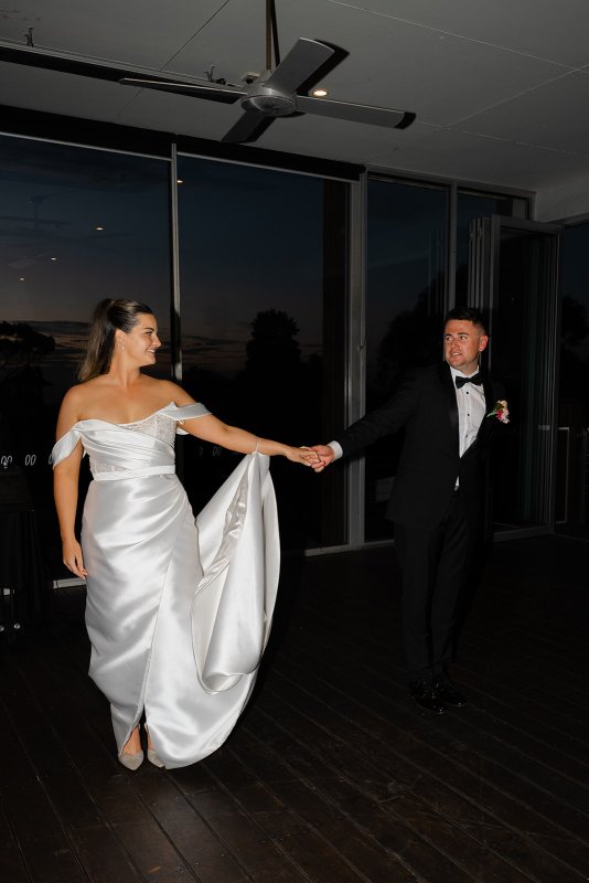 Real Bride wearing a romantic wedding dress by KWH Bridal, Karen Willis Holmes. Wedding Dresses Australia, Wedding dresses Sydney, Wedding Dresses Melbourne, Wedding dresses Brisbane