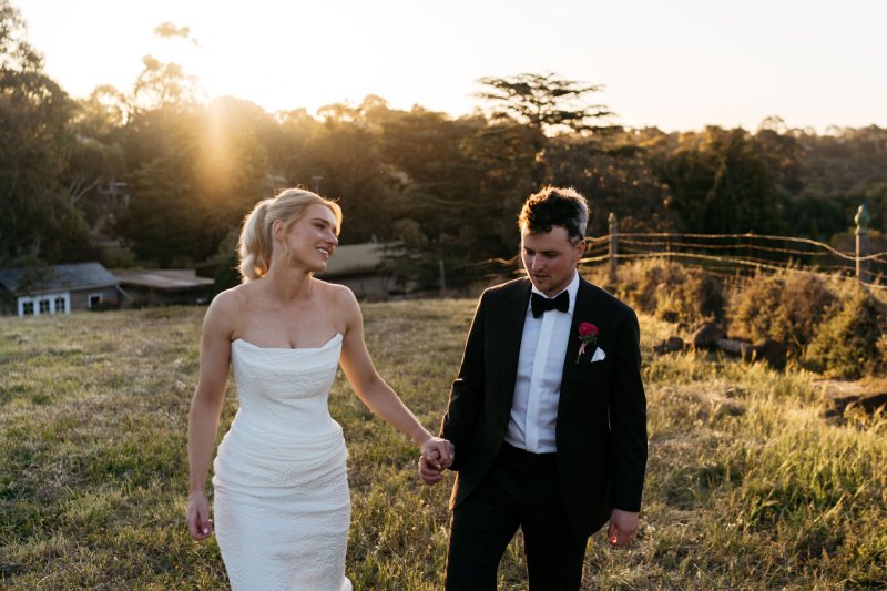 Real Bride wearing a romantic wedding dress by KWH Bridal, Karen Willis Holmes. Wedding Dresses Australia, Wedding dresses Sydney, Wedding Dresses Melbourne, Wedding dresses Brisbane