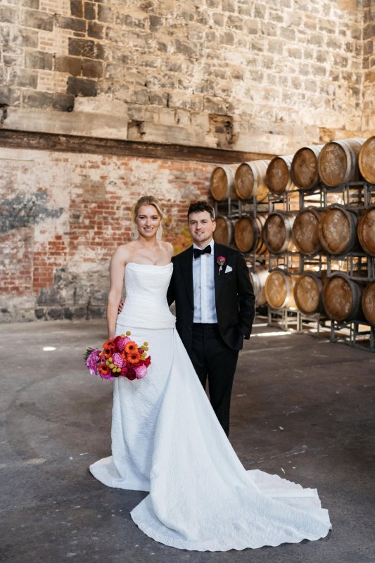 Real Bride wearing a romantic wedding dress by KWH Bridal, Karen Willis Holmes. Wedding Dresses Australia, Wedding dresses Sydney, Wedding Dresses Melbourne, Wedding dresses Brisbane