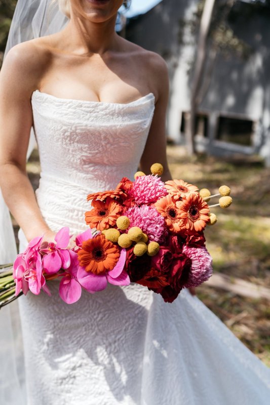 Real Bride wearing a romantic wedding dress by KWH Bridal, Karen Willis Holmes. Wedding Dresses Australia, Wedding dresses Sydney, Wedding Dresses Melbourne, Wedding dresses Brisbane