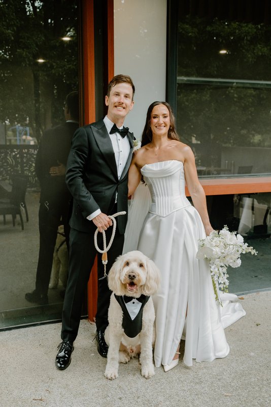 Real Bride wearing a romantic wedding dress by KWH Bridal, Karen Willis Holmes. Wedding Dresses Australia, Wedding dresses Sydney, Wedding Dresses Melbourne, Wedding dresses Brisbane