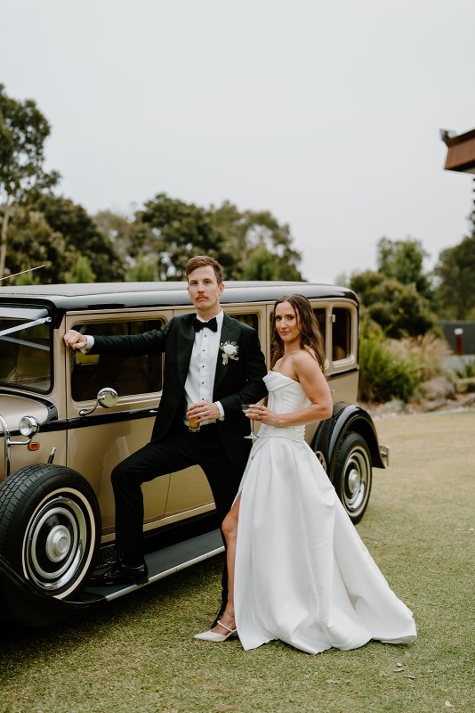 Real Bride wearing a romantic wedding dress by KWH Bridal, Karen Willis Holmes. Wedding Dresses Australia, Wedding dresses Sydney, Wedding Dresses Melbourne, Wedding dresses Brisbane