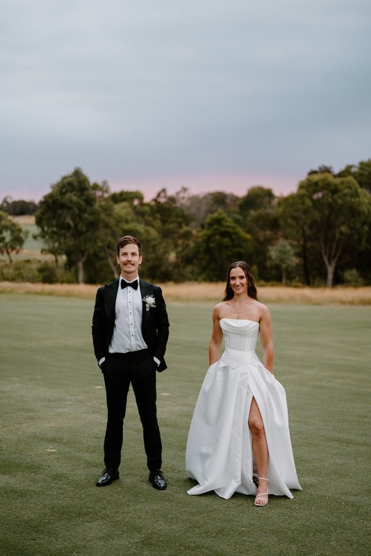 Real Bride wearing a romantic wedding dress by KWH Bridal, Karen Willis Holmes. Wedding Dresses Australia, Wedding dresses Sydney, Wedding Dresses Melbourne, Wedding dresses Brisbane