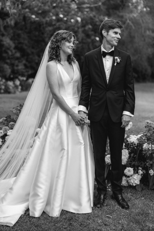Real Bride wearing a romantic wedding dress by KWH Bridal, Karen Willis Holmes. Wedding Dresses Australia, Wedding dresses Sydney, Wedding Dresses Melbourne, Wedding dresses Brisbane