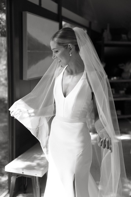 Real Bride wearing a romantic wedding dress by KWH Bridal, Karen Willis Holmes. Wedding Dresses Australia, Wedding dresses Sydney, Wedding Dresses Melbourne, Wedding dresses Brisbane