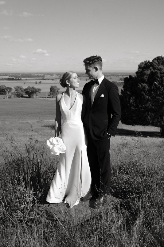 Real Bride wearing a romantic wedding dress by KWH Bridal, Karen Willis Holmes. Wedding Dresses Australia, Wedding dresses Sydney, Wedding Dresses Melbourne, Wedding dresses Brisbane