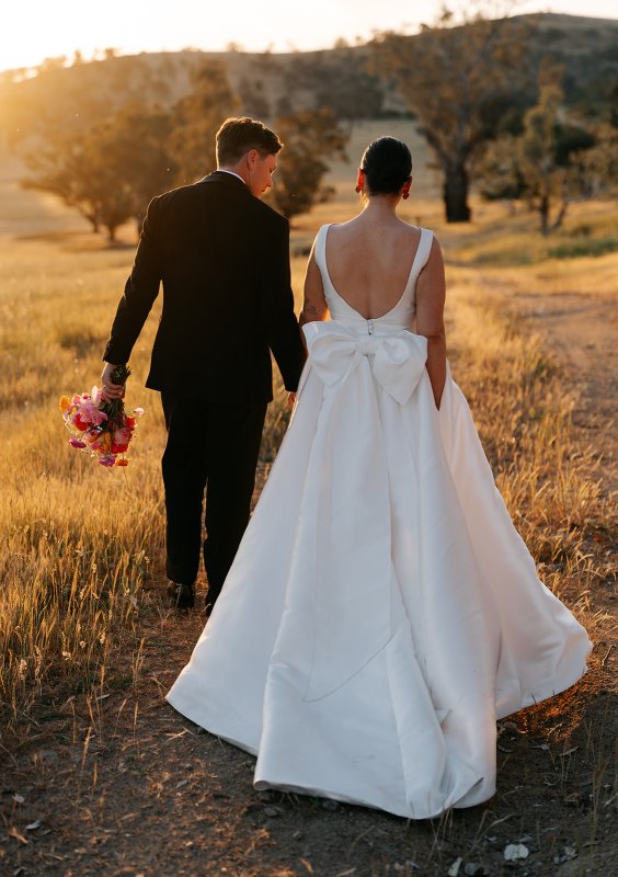 Real Bride wearing a romantic wedding dress by KWH Bridal, Karen Willis Holmes. Wedding Dresses Australia, Wedding dresses Sydney, Wedding Dresses Melbourne, Wedding dresses Brisbane