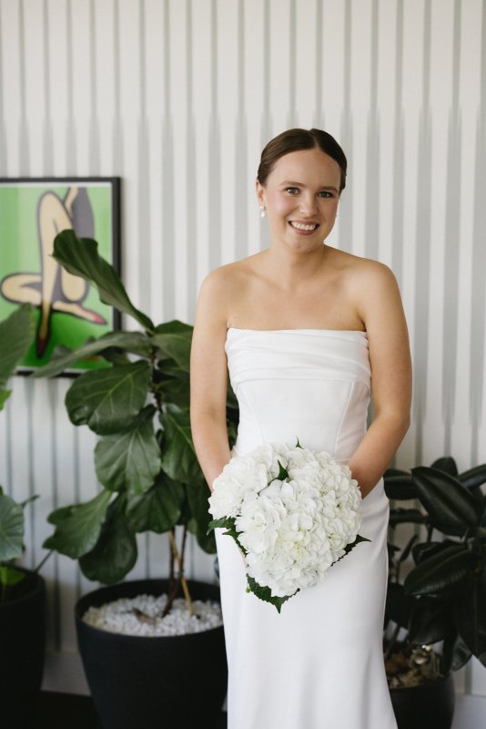 Real Bride wearing a romantic wedding dress by KWH Bridal, Karen Willis Holmes. Wedding Dresses Australia, Wedding dresses Sydney, Wedding Dresses Melbourne, Wedding dresses Brisbane