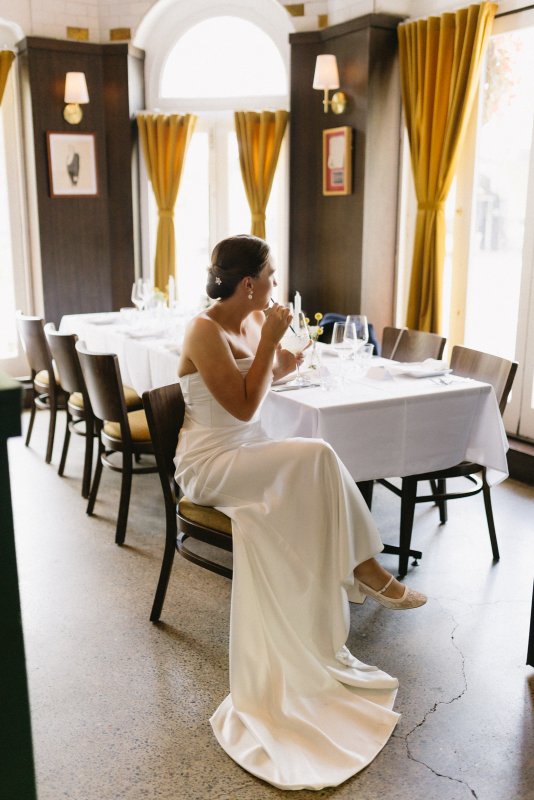 Real Bride wearing a romantic wedding dress by KWH Bridal, Karen Willis Holmes. Wedding Dresses Australia, Wedding dresses Sydney, Wedding Dresses Melbourne, Wedding dresses Brisbane