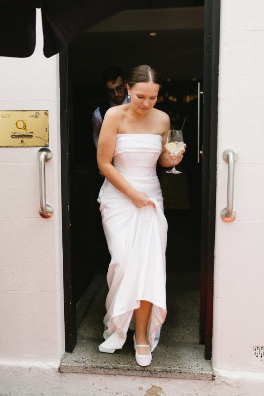 Real Bride wearing a romantic wedding dress by KWH Bridal, Karen Willis Holmes. Wedding Dresses Australia, Wedding dresses Sydney, Wedding Dresses Melbourne, Wedding dresses Brisbane
