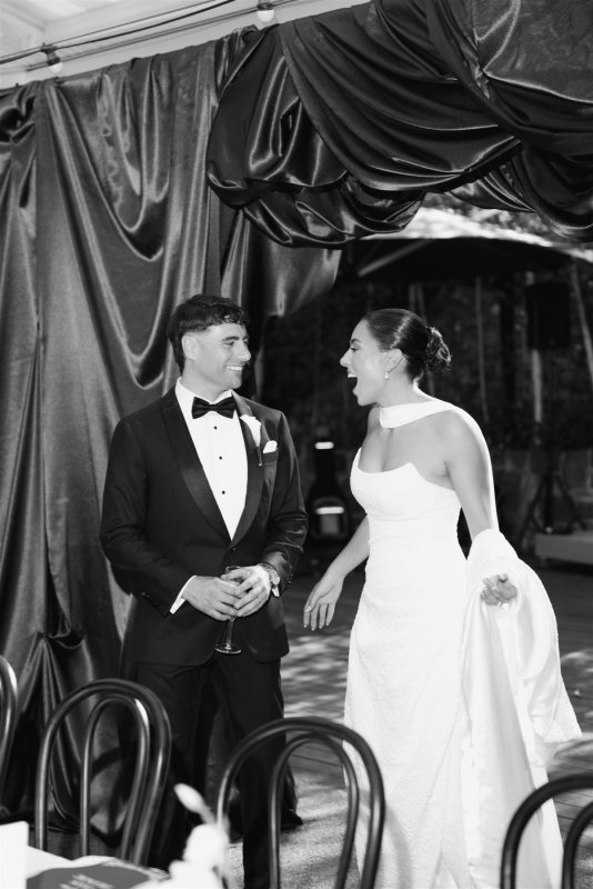 Real Bride wearing a romantic wedding dress by KWH Bridal, Karen Willis Holmes. Wedding Dresses Australia, Wedding dresses Sydney, Wedding Dresses Melbourne, Wedding dresses Brisbane