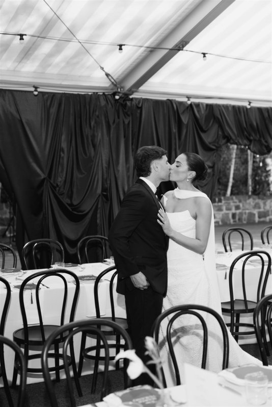 Real Bride wearing a romantic wedding dress by KWH Bridal, Karen Willis Holmes. Wedding Dresses Australia, Wedding dresses Sydney, Wedding Dresses Melbourne, Wedding dresses Brisbane