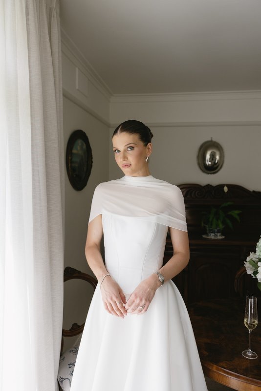Real Bride wearing a romantic wedding dress by KWH Bridal, Karen Willis Holmes. Wedding Dresses Australia, Wedding dresses Sydney, Wedding Dresses Melbourne, Wedding dresses Brisbane