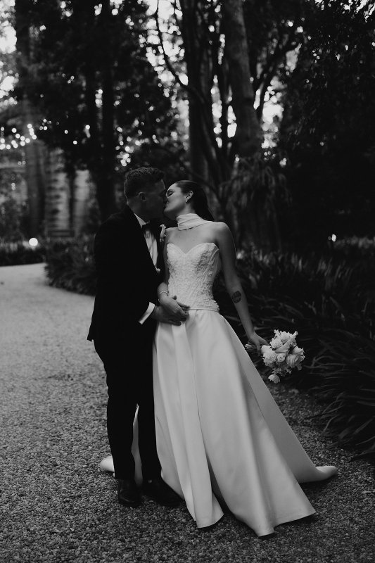 Real Bride wearing a romantic wedding dress by KWH Bridal, Karen Willis Holmes. Wedding Dresses Australia, Wedding dresses Sydney, Wedding Dresses Melbourne, Wedding dresses Brisbane