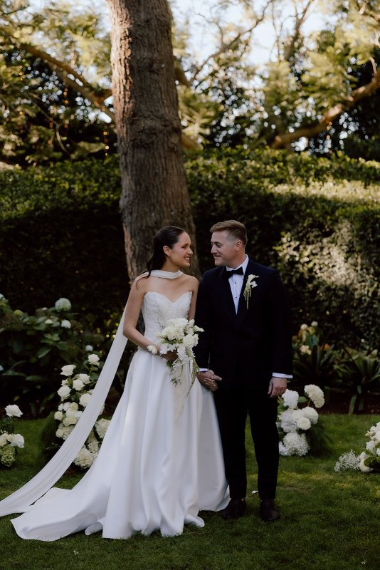 Real Bride wearing a romantic wedding dress by KWH Bridal, Karen Willis Holmes. Wedding Dresses Australia, Wedding dresses Sydney, Wedding Dresses Melbourne, Wedding dresses Brisbane