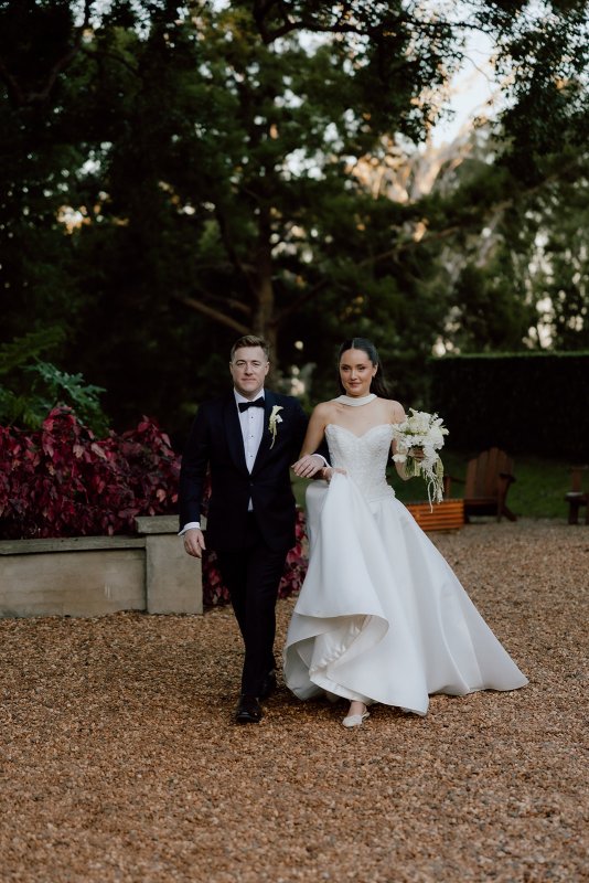 Real Bride wearing a romantic wedding dress by KWH Bridal, Karen Willis Holmes. Wedding Dresses Australia, Wedding dresses Sydney, Wedding Dresses Melbourne, Wedding dresses Brisbane
