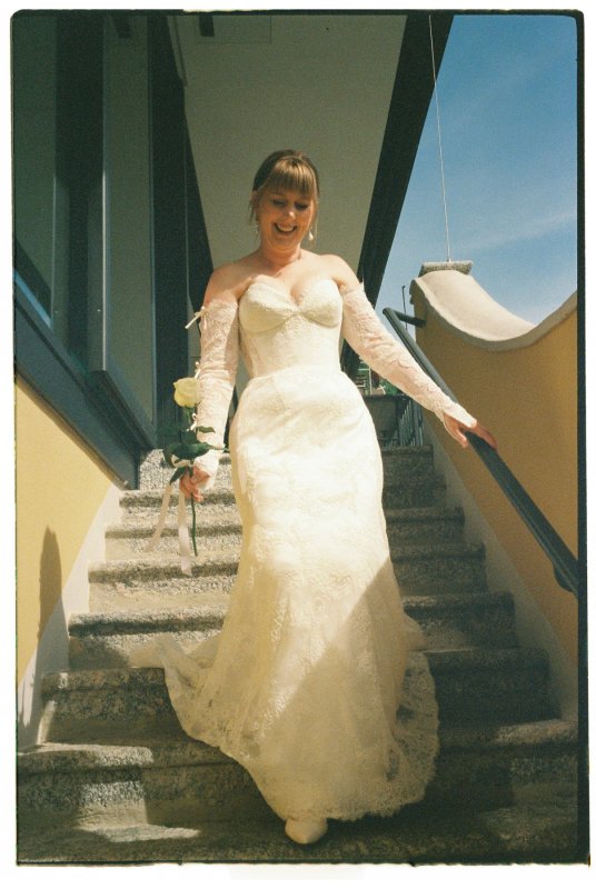 Real Bride wearing a romantic wedding dress by KWH Bridal, Karen Willis Holmes. Wedding Dresses Australia, Wedding dresses Sydney, Wedding Dresses Melbourne, Wedding dresses Brisbane